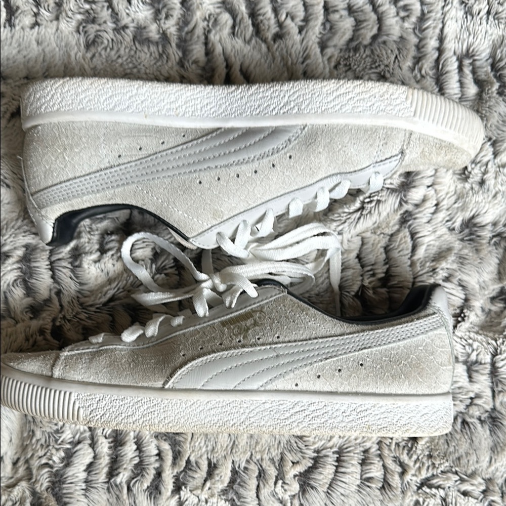 Puma White Sneakers Classic Skateboard Style